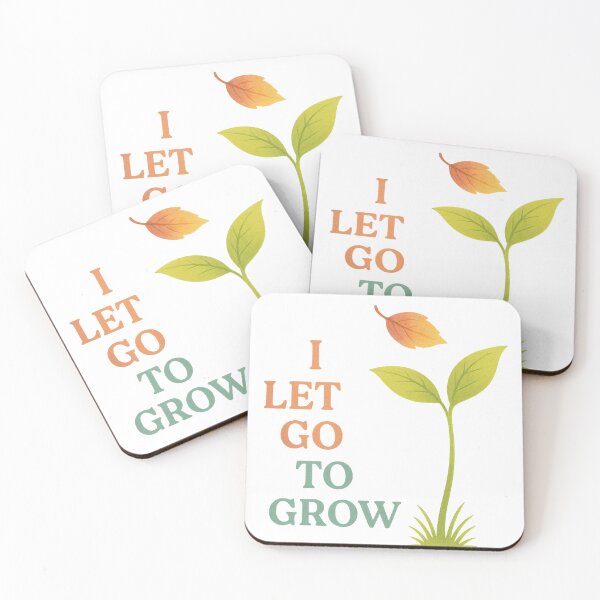 Item preview, I Let Go to Grow – Inspirational Botanical Quote Design designed and sold by VIBE CRAFT STUDIO.