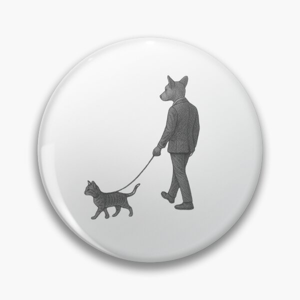 Item preview, Dog man walking his cat designed and sold by CempaArt.