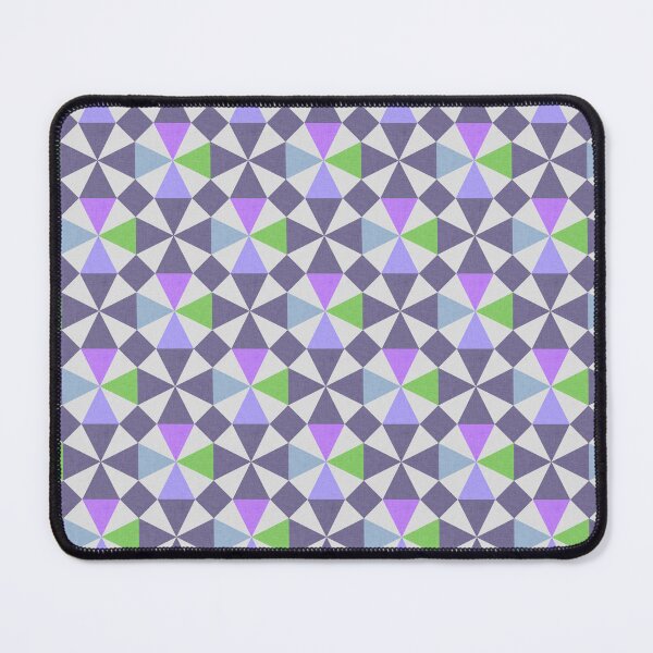 Item preview, Linen Texture Mosaic Pattern 1 - Purple And Green On Gray designed and sold by QuestingPixel.