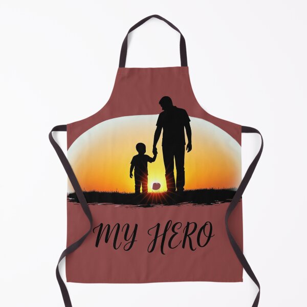 Item preview, My Hero Dad | Father & Child Sunset Silhouette designed and sold by RehanInkDesigns.
