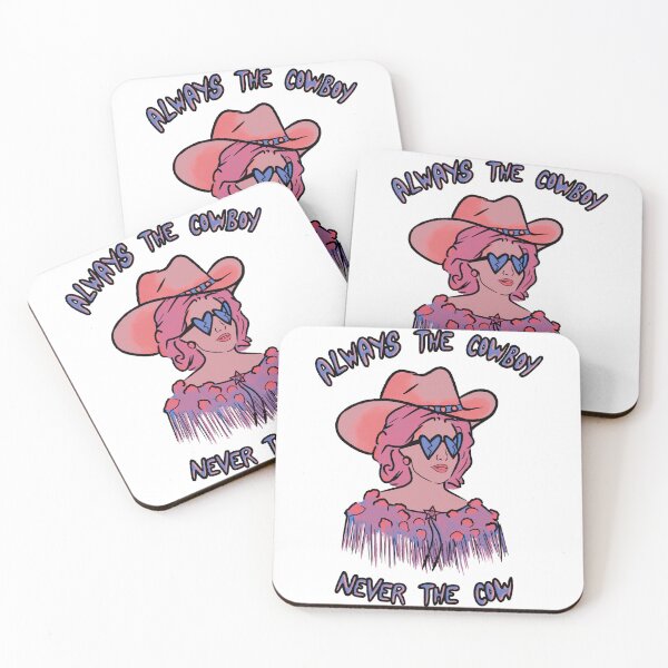 Item preview, CMAT Always The Cowboy Never The Cow - coral / blue designed and sold by incloudines.