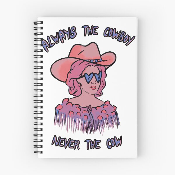 Aperçu de l'œuvre CMAT Always The Cowboy Never The Cow - corail / bleu créée et vendue par incloudines.