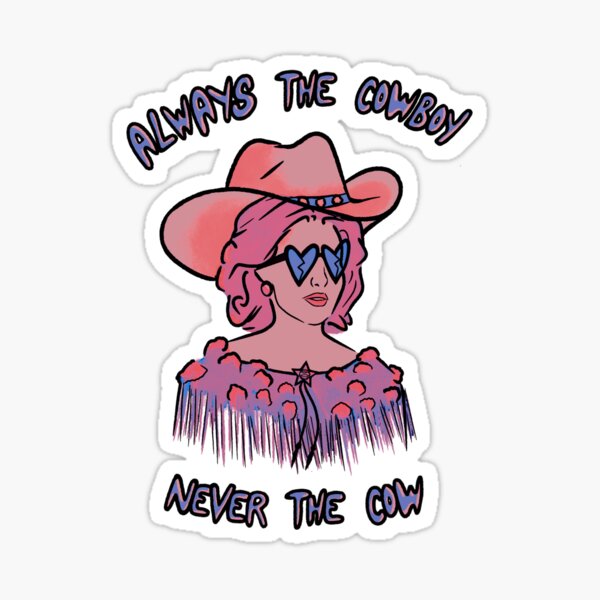 Item preview, CMAT Always The Cowboy Never The Cow - coral / blue designed and sold by incloudines.