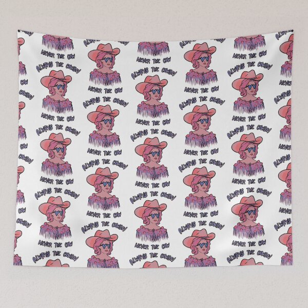 Item preview, CMAT Always The Cowboy Never The Cow - coral / blue designed and sold by incloudines.
