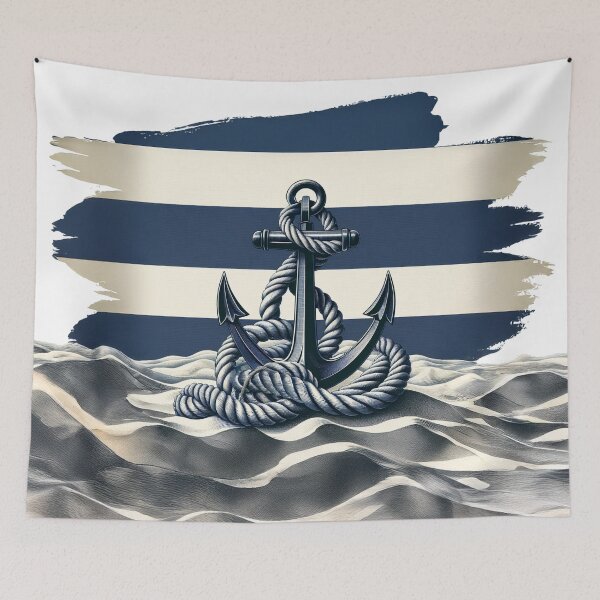 Aperçu de l'œuvre Ancre classique, symbolisme nautique, art de l'espoir et de la stabilité, charme maritime créée et vendue par RevGens.