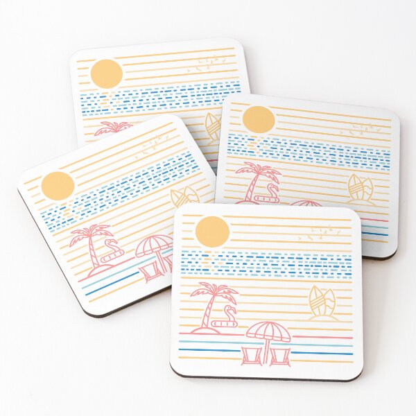Item preview, Summer Sands Geometric Beach Vacation Surf boards designed and sold by therocketman.