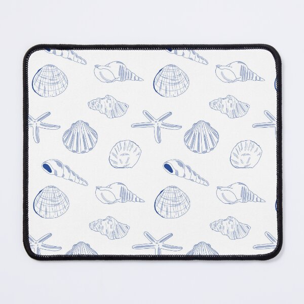 Item preview, Blue Shell Hand Drawn Beach Summer Seashell designed and sold by idovedesign.