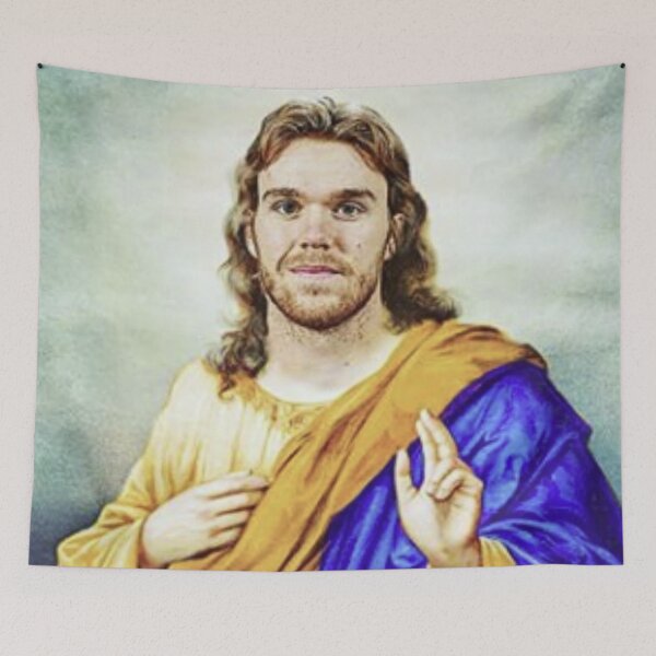Item preview, ALL Hail McJesus…!!! (Matching Oilers Orange Hex Color Background!!) designed and sold by thebirdbrand.