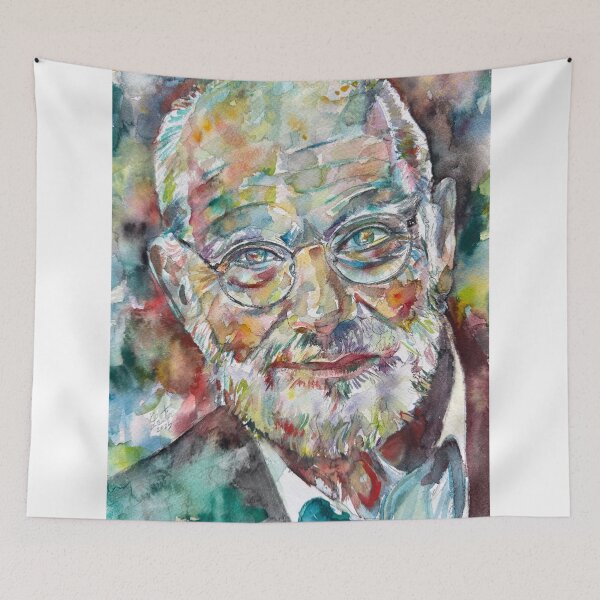 Item preview, OLIVER SACKS watercolor portrait designed and sold by lautir.