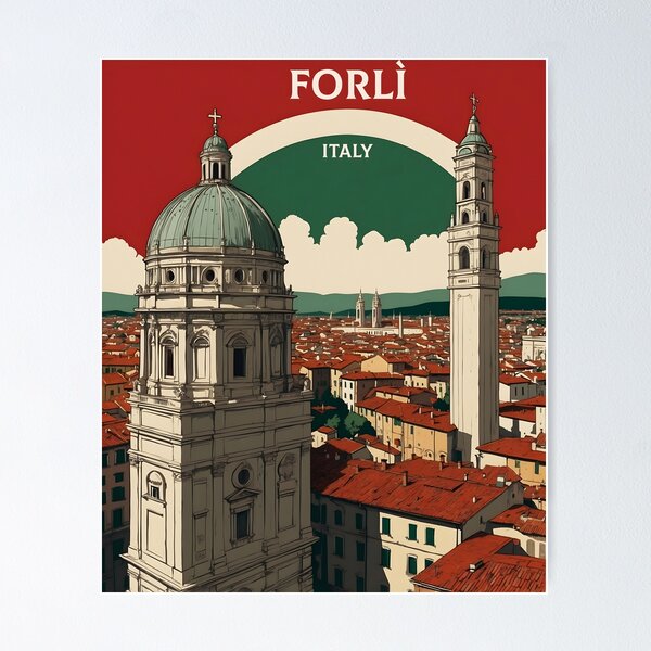 Item preview, Forli Italy Vintage Poster Tourism  designed and sold by TravelersGems.