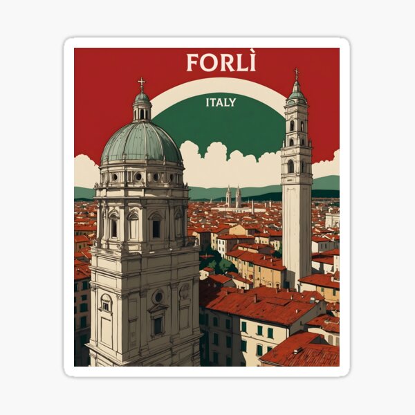 Item preview, Forli Italy Vintage Poster Tourism  designed and sold by TravelersGems.