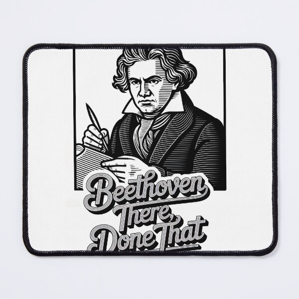 Item preview, Beethoven Black and White Symphony Illustration designed and sold by ForeverPrintsOK.