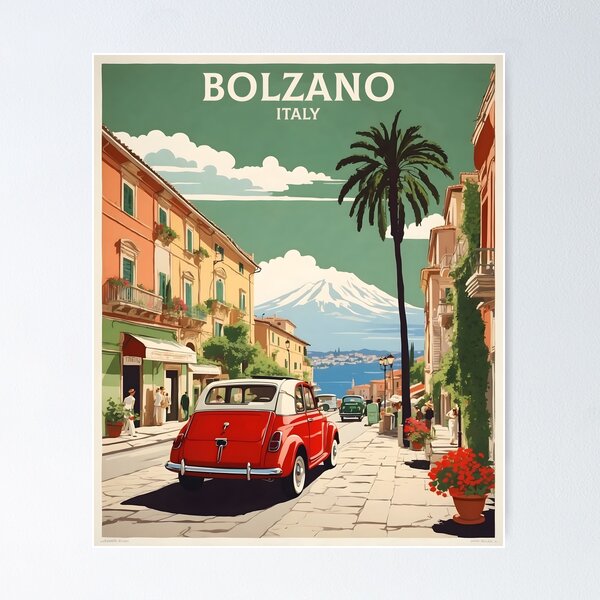 Item preview, Bolzano Italy Vintage Poster Tourism  designed and sold by TravelersGems.