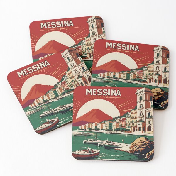 Item preview, Messina Italy Vintage Poster Tourism  designed and sold by TravelersGems.