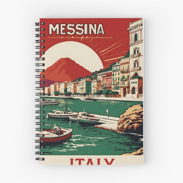 Item preview, Messina Italy Vintage Poster Tourism  designed and sold by TravelersGems.