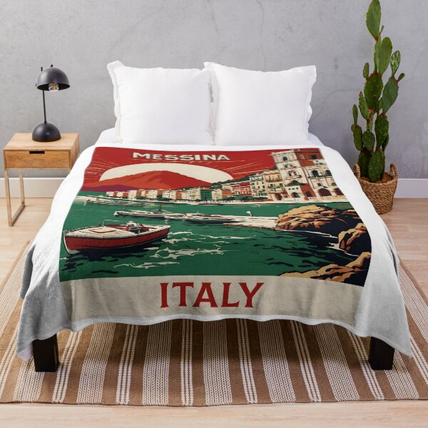 Item preview, Messina Italy Vintage Poster Tourism  designed and sold by TravelersGems.