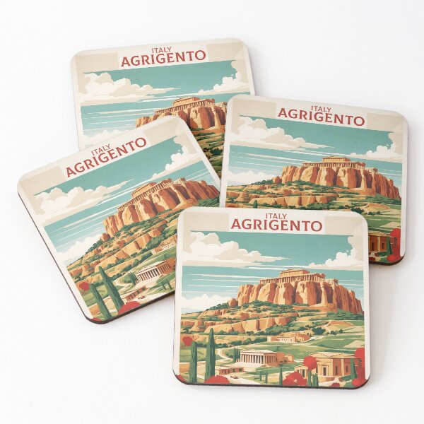 Item preview, Agrigento Italy Vintage Poster Tourism  designed and sold by TravelersGems.