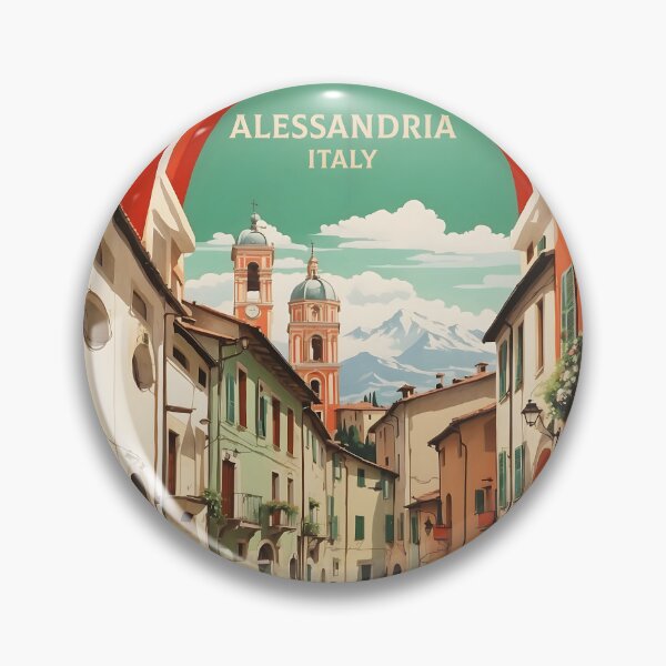 Item preview, Alessandria Italy Vintage Poster Tourism  designed and sold by TravelersGems.