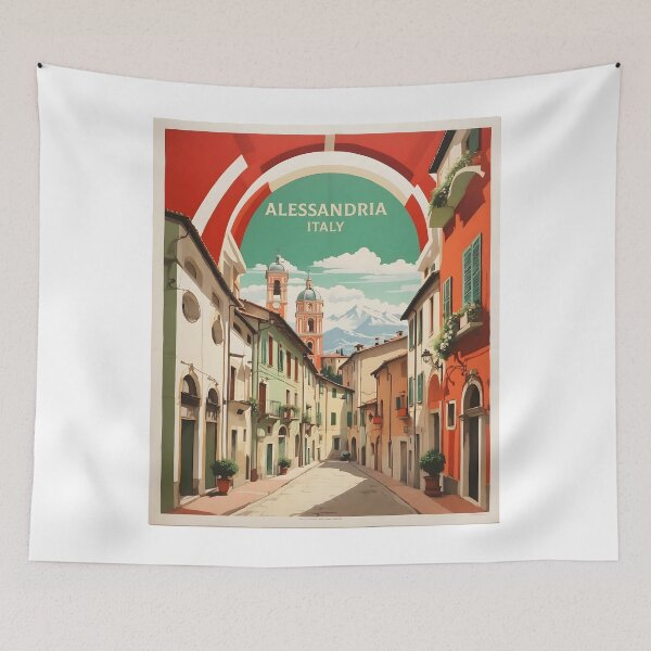 Item preview, Alessandria Italy Vintage Poster Tourism  designed and sold by TravelersGems.