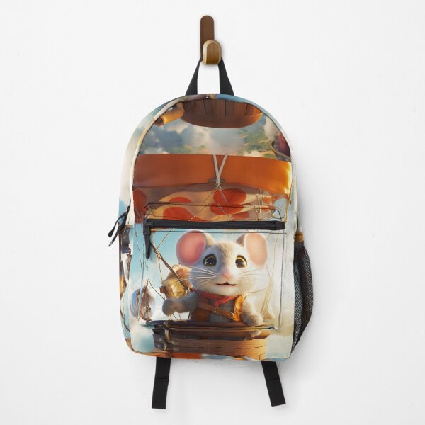 Item preview, Cute Adventurous Mouse in Hot Air Balloon Fantasy Artwork designed and sold by PaintbrushPlace.
