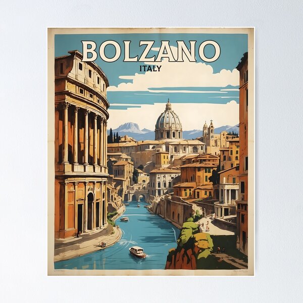 Item preview, Bolzano Italy Vintage Poster Tourism 2 designed and sold by TravelersGems.