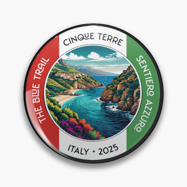 Item preview, cinque terre trail-BLUE TRAIL ITALY-sticker , shirt and more designed and sold by designkb.