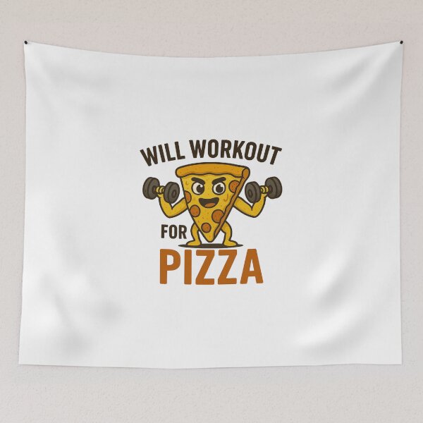Item preview, Will Workout For Pizza designed and sold by Anupios.