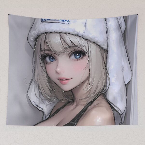 Item preview, Katyusha Girls und Panzer Snow Hat and Icy Blue Gaze Close-Up designed and sold by telchimabukar.