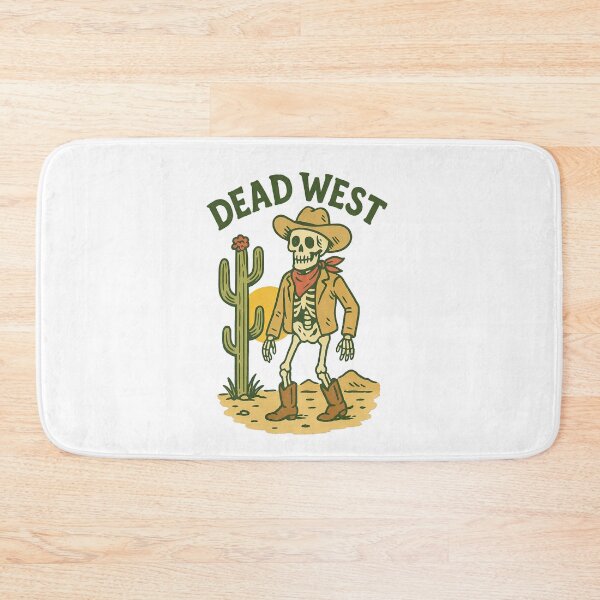 Item preview, Cowboy Skull Skeleton with Words Dead West designed and sold by Oh, the HORROR!.
