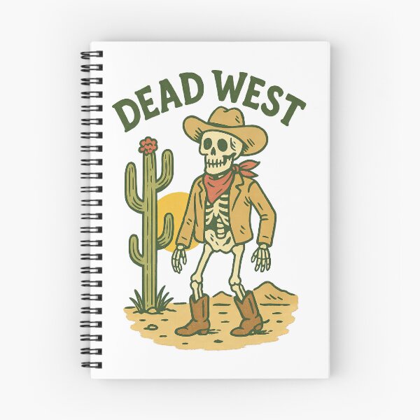 Item preview, Cowboy Skull Skeleton with Words Dead West designed and sold by Oh, the HORROR!.