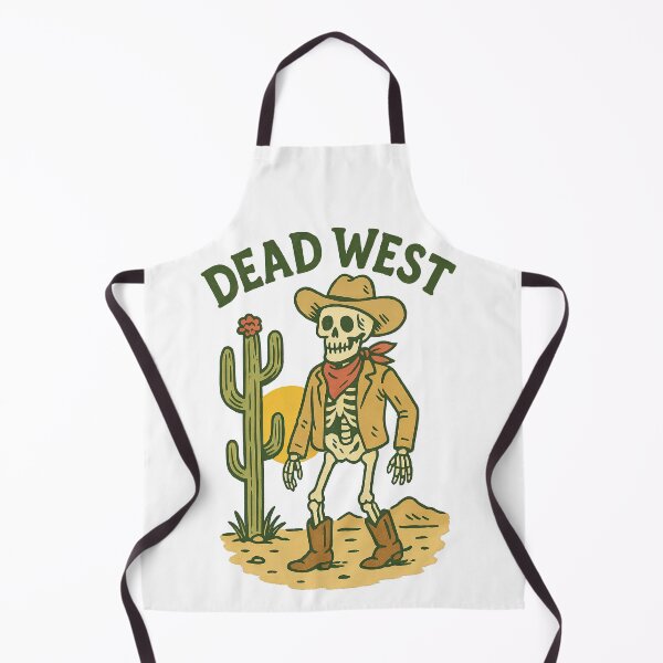 Item preview, Cowboy Skull Skeleton with Words Dead West designed and sold by Oh, the HORROR!.