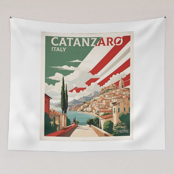 Item preview, Catanzaro Italy Vintage Poster Tourism  designed and sold by TravelersGems.