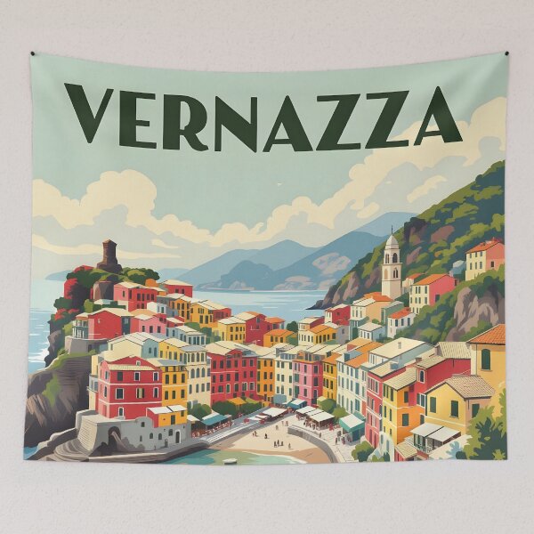 Item preview, Vernazza: Vintage-Style Painterly Travel Poster designed and sold by LSVart.