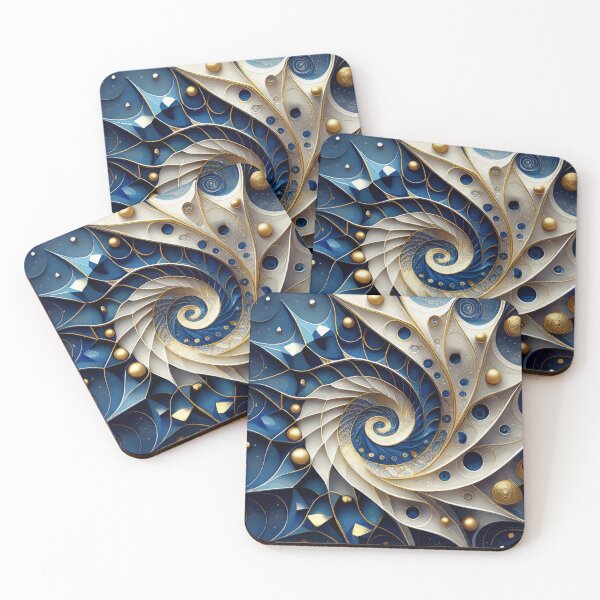 Item preview, Arte abstracto colorido de Fibonacci 127 designed and sold by Vicky Brago-Mitchell®.