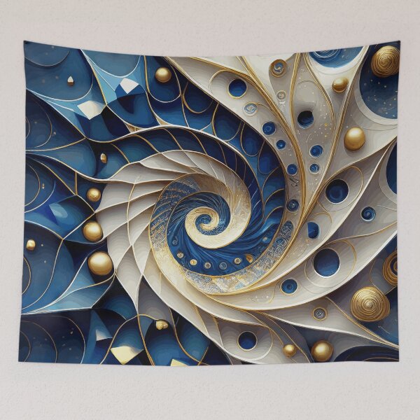 Artikelvorschau, Farbenfrohe abstrakte Fibonacci-Kunst 127 entworfen und verkauft von Vicky Brago-Mitchell®.