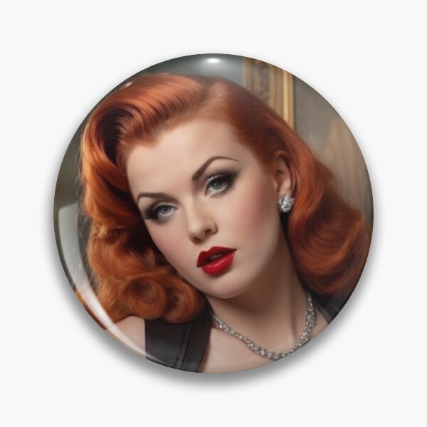 Item preview, 1940's Hollywood Starlet Red Head Pin Up designed and sold by MissSaylor.