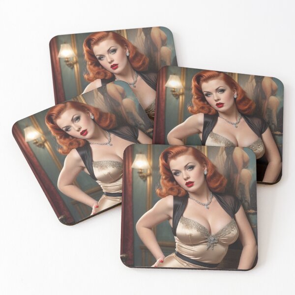 Item preview, 1940's Hollywood Starlet Red Head Pin Up designed and sold by MissSaylor.