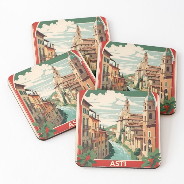 Aperçu de l'œuvre Affiche touristique vintage d'Asti, Italie créée et vendue par TravelersGems.