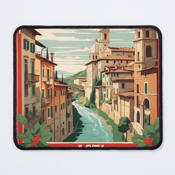 Item preview, Asti Italy Vintage Poster Tourism designed and sold by TravelersGems.