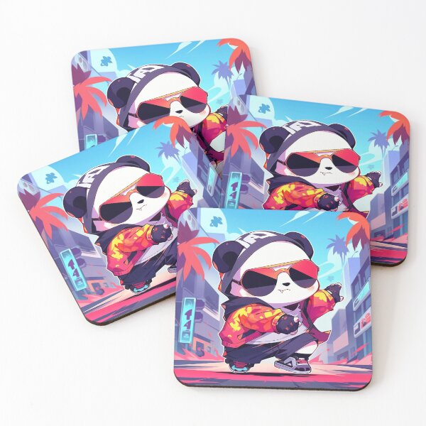 Item preview, Cool Street Style Panda in Urban Cartoon Artwork designed and sold by PaintbrushPlace.
