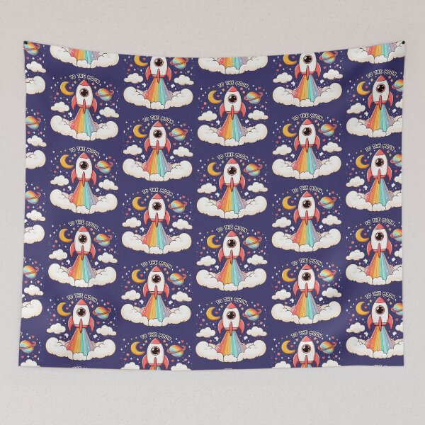 Item preview, "To the moon" cute version designed and sold by piairz-shop.