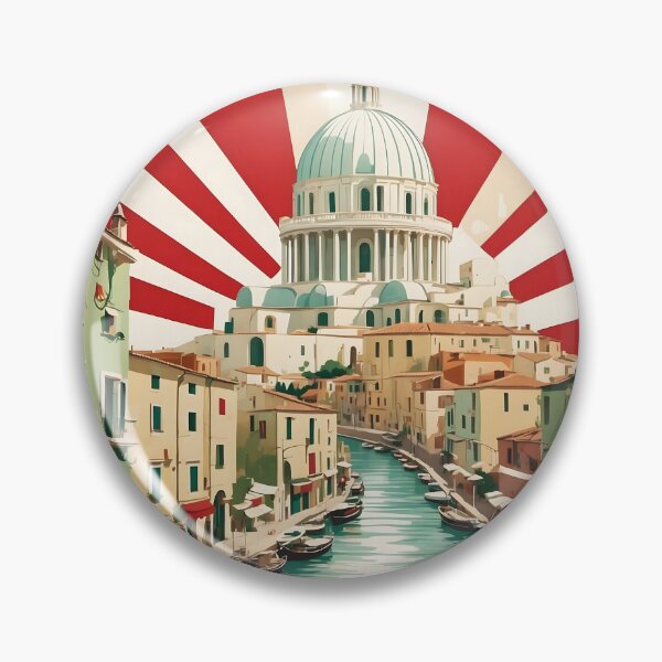 Item preview, Brindisi Italy Vintage Poster Tourism  designed and sold by TravelersGems.