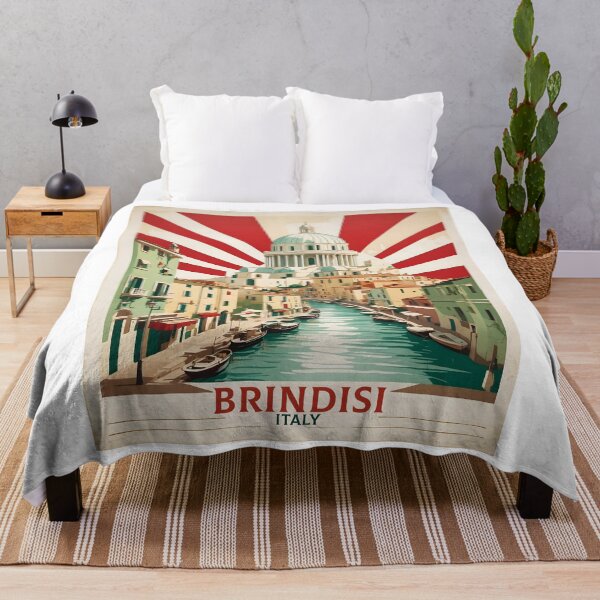 Item preview, Brindisi Italy Vintage Poster Tourism  designed and sold by TravelersGems.