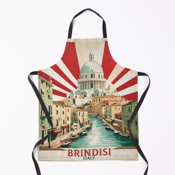 Item preview, Brindisi Italy Vintage Poster Tourism  designed and sold by TravelersGems.