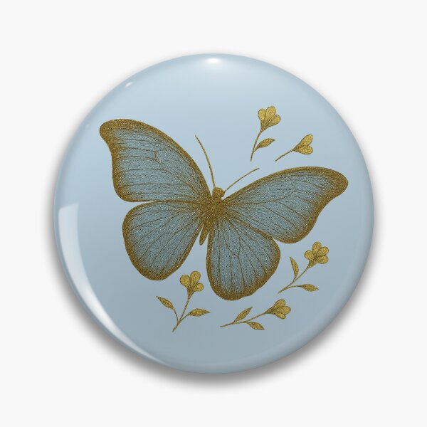 Item preview, Blue Morpho Butterflies - Botanial Drawings designed and sold by TooLazyToBrand.