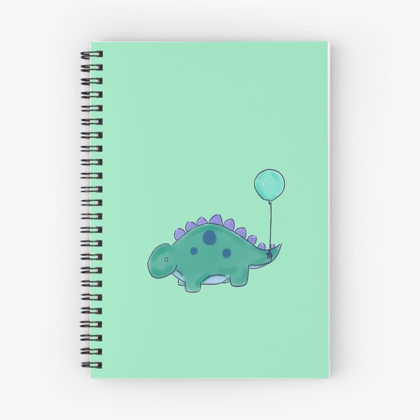Item preview, Teal/Blue Stegosaurs Dinosaur with a Teal Balloon Drawing designed and sold by SChristineBrink.