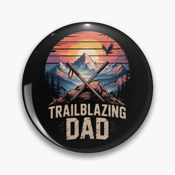 Item preview, Trailblazing Dad Mountain Adventure – Hiking Nature Sunset Retro Design designed and sold by love3617.