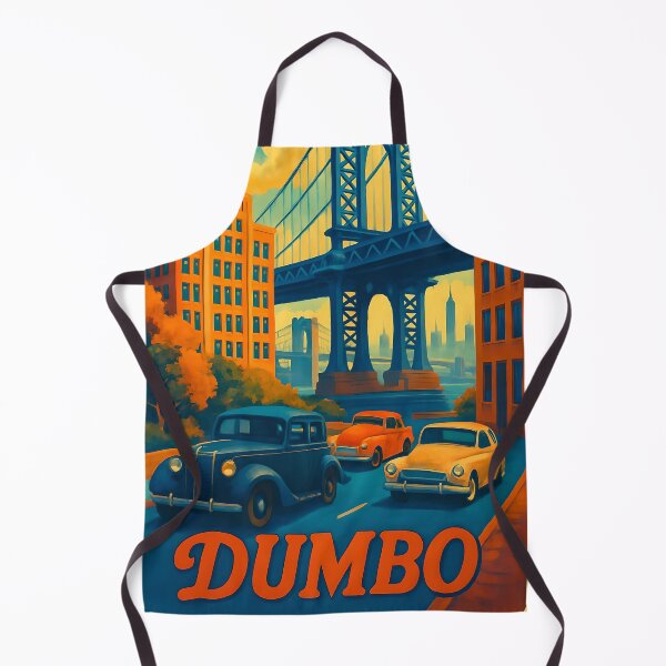 Item preview, DUMBO Brooklyn – Retro-Style Illustration with Manhattan Bridge and Classic NYC Vibe designed and sold by TheNumbersGeek.