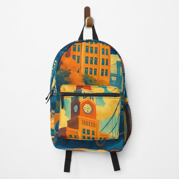 Item preview, DUMBO Brooklyn – Retro-Style Illustration with Manhattan Bridge and Classic NYC Vibe designed and sold by TheNumbersGeek.