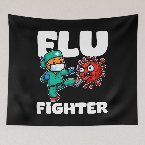 Item preview, FLU FIGHTER - NURSE GIFT designed and sold by KEF Custom.